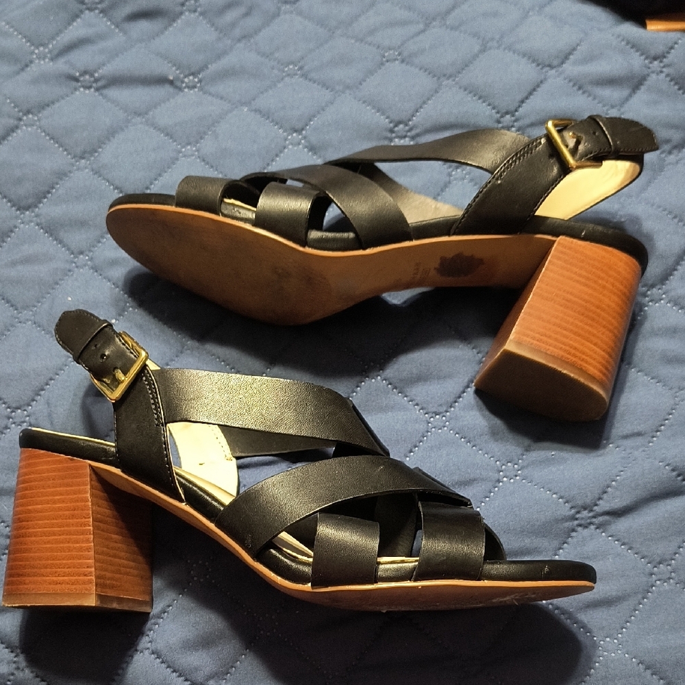 Black Strappy Heeled Sandals